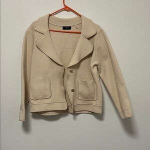 Tahari Cream Blazer with Button Detail
